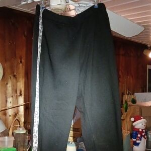 Zenana Outfitters Black Kids Joggers with Leopard Print Accent